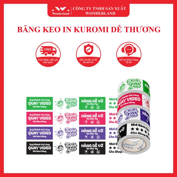BĂNG KEO IN KUROMI DỄ THƯƠNG